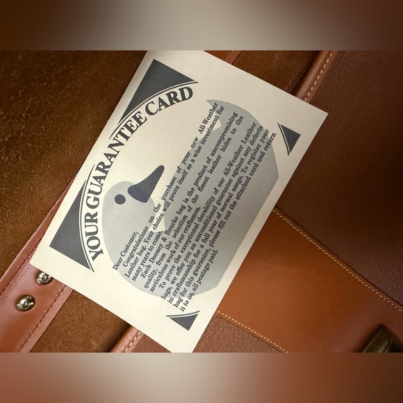 Dooney & Bourke Vintage New Tan Leather Briefcase Messenger bag - Picture 6 of 9